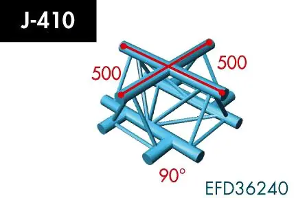 X3K-30/H (Heavy Duty) J-410 4-Weg Kreuz, Winkel 90° Gratis Versand