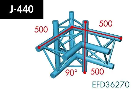 Nur Für Kurze Zeit X3K-30/H (Heavy Duty) J-440 4-Weg Ecke, Winkel 90°,Abgang oben/u