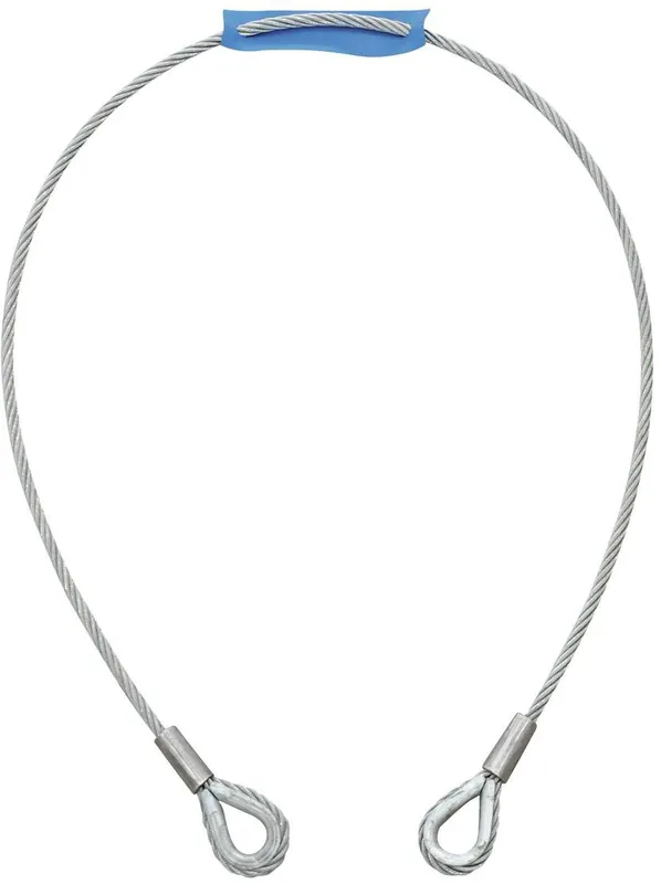 Zertifiziert EUROLITE Stahlseil 1000x6mm silber mit Kausche