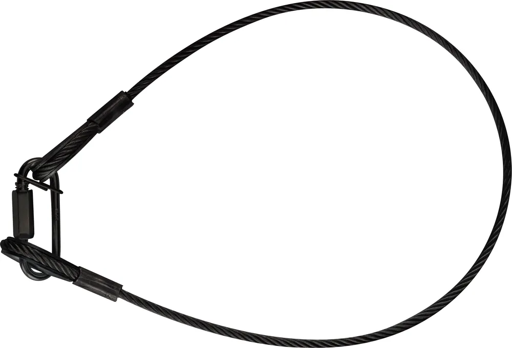 Riggatec Sicherungsseil, Safety 60cm x 4 mm bis 10 kg schwarz Highlight