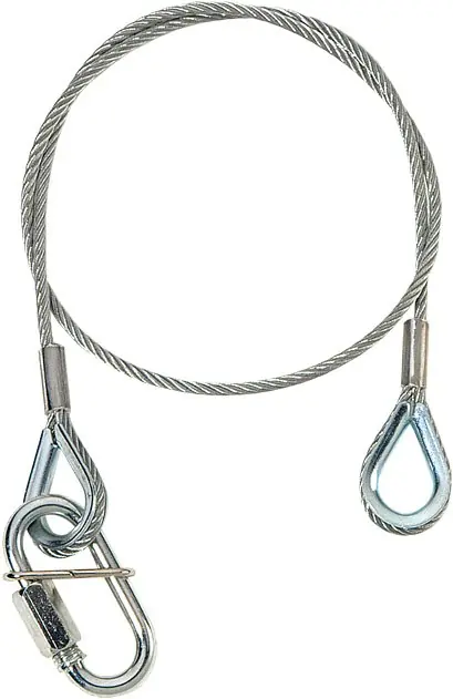 Preisreduziert Adam Hall Accessories S 37060 Sicherungsseil 3 mm mit Schraubglied, 0,6 m