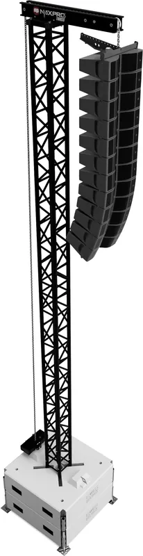 Zertifiziert Naxpro-Truss TD34 PA-Tower 08 - Heavy Version - schwarz