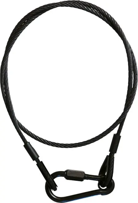 Neue Ware Adam Hall Accessories S 53102 B Sicherungsseil 5 mm mit Kettbiner 1 m lang