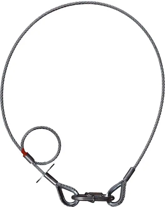 Adam Hall Accessories S 55100 SK Sicherungsseil 5 mm mit Fallbremse und Ke Echt