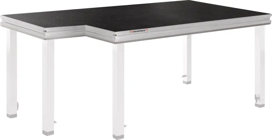 Bullstage TourDeck - Podest 2x1 m Hexa Schwarz m. Aussparung rechts Sonderaktion