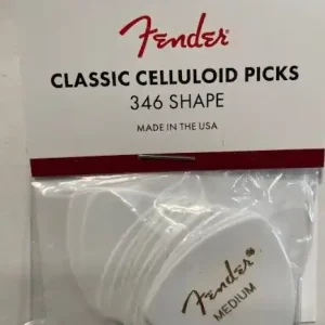 Fender 346 White Medium Pick 12 Player's Pack Neuheit