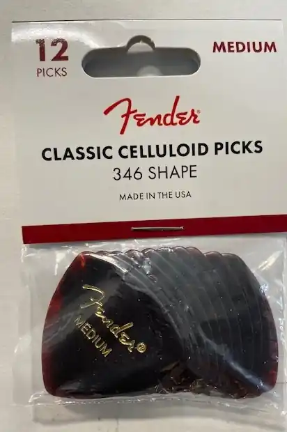 Fender 346 Shell Medium Pick 12 Player's Pack Schneller Versand
