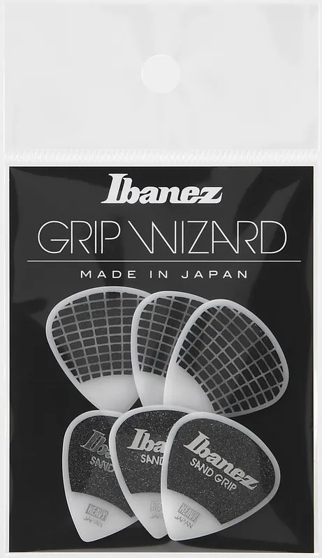 Ibanez Flat Picks Sand Grip Heavy, White, 6 Stück Jetzt Kaufen
