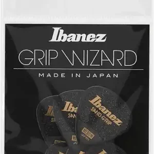 Ibanez Flat Picks Sand Grip Medium, Black, 6 Stück Sichere Zahlung