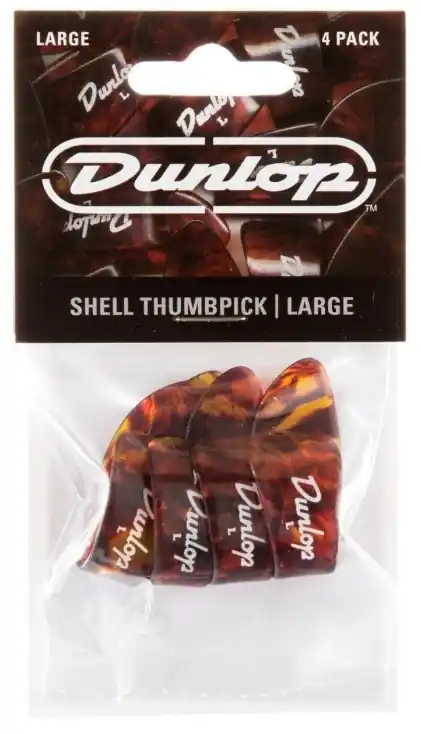 Heißes Angebot Dunlop Finger- Thumbpick Player's Pack, 4 Stück, shell plastic, large