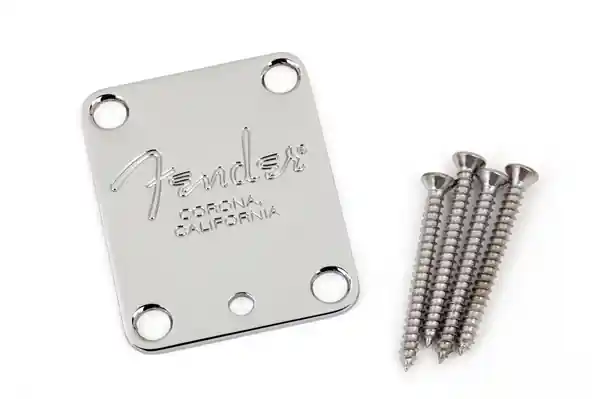 Günstig Fender Neckplate mit Fender "Corona" Logo