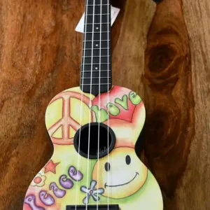 Heißes Angebot KALA Ukadelic KA-SU-PEACE - Peace Love Soprano Ukulele + Tasche