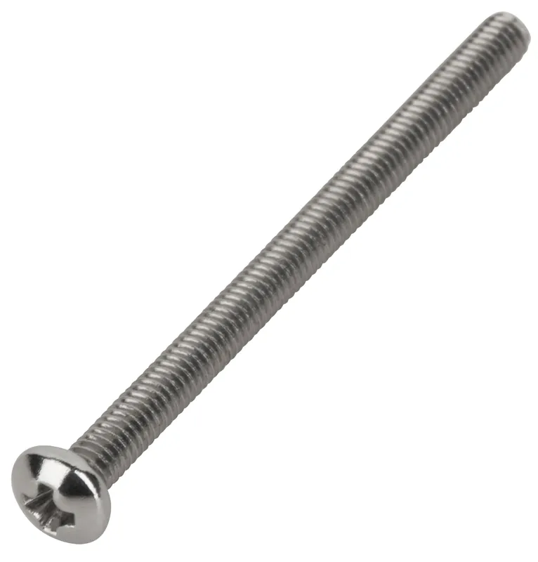 Nur Heute Framus & Warwick Parts - Screw for Pickup Mounting, M2.5 x 35 mm, 5 mm Head, 4 pcs., Chrome