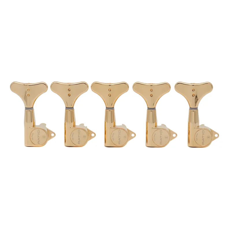 Mega-Angebot Graph Tech PRB-5500-G0 Ratio Bass Machine Heads with Y-Style Button - 5-String, 5-in-Line, Bass Side (Left) - Gold