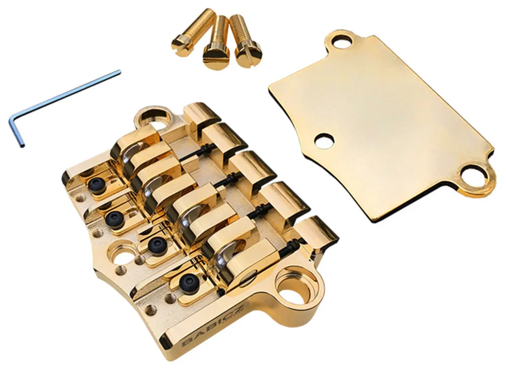 Gratis Versand Babicz FCH 3-Point 4-String G-Style Bass Bridge - Gold