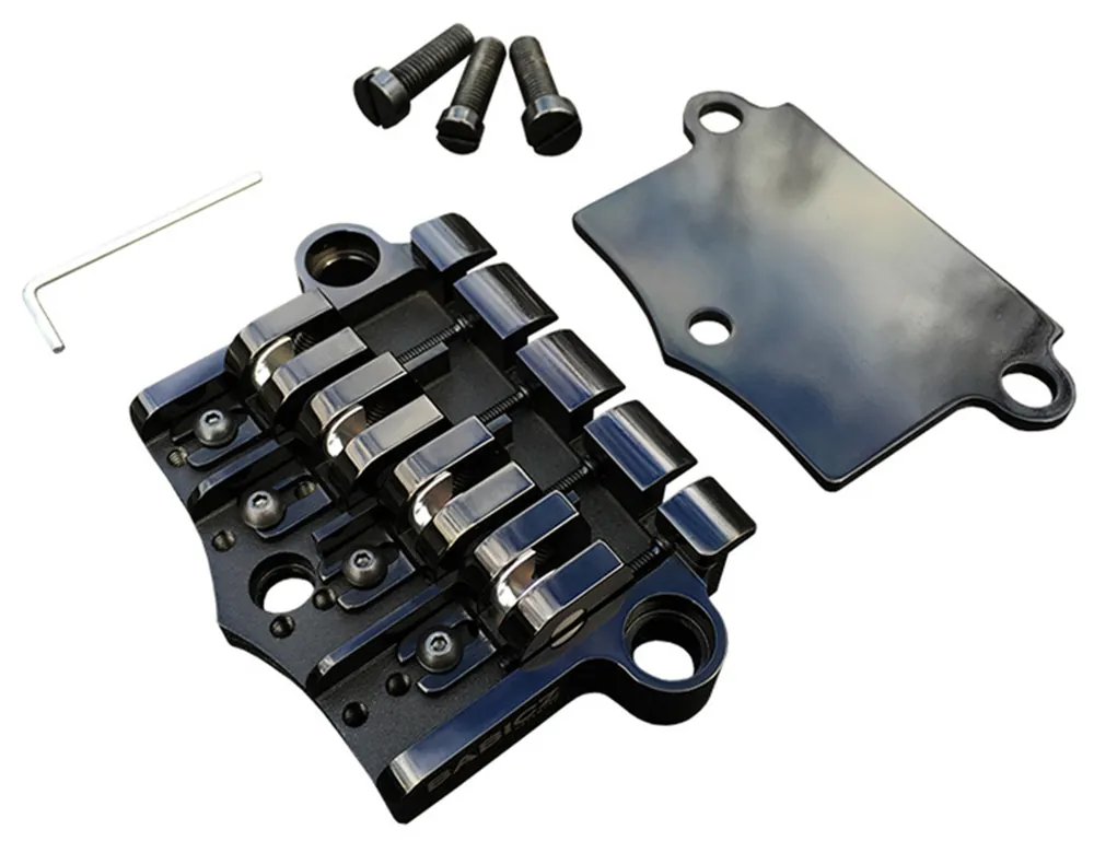 Babicz FCH 3-Point 4-String EP-Style Bass Bridge - Black Echt