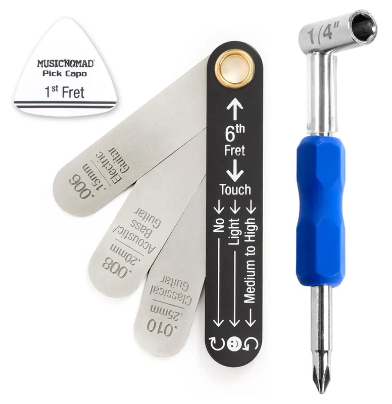 Neue Ware MusicNomad Truss Rod Neck Relief Measure and Adjust Kit (MN610) - 1/4" (T-Style), incl. MN231 & MN600