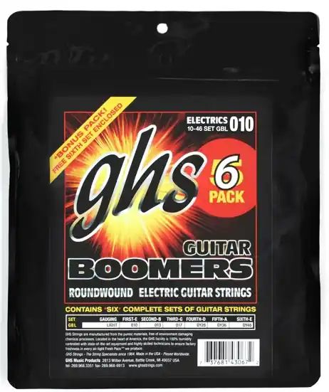 Bestpreis GHS Guitar Boomers - GBL - Electric Guitar String Set, Light, .010-.046, 6-Pack