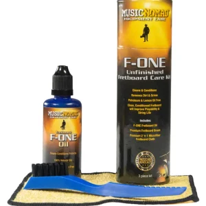 MusicNomad F-ONE Unfinished Fretboard Care Kit (MN125) - incl. MN105, Cloth & Brush Preisknaller