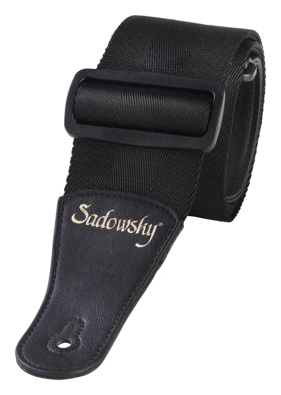 Sadowsky Nylon Bass Strap - Black, Gold Embossing Echt