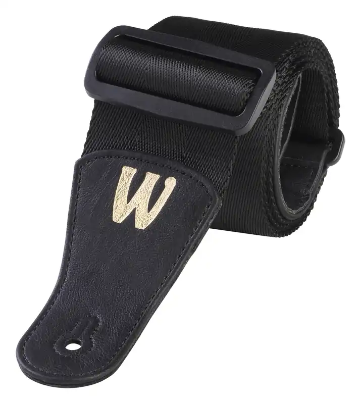 Warwick Nylon Bass Strap - Black, Gold Embossing Must-Have