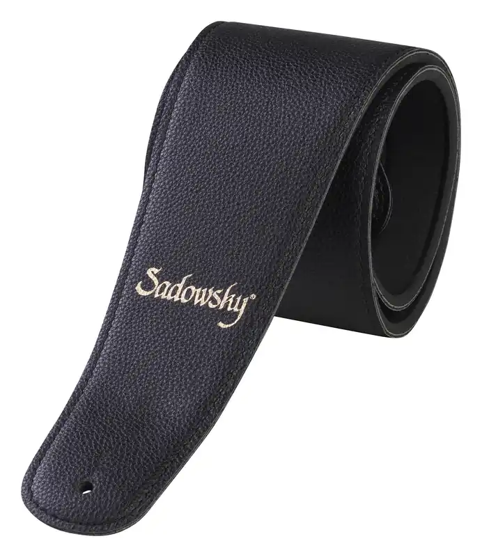 Sadowsky Synthetic Leather Bass Strap with Neoprene Padding - Black, Gold Embossing Top-Seller