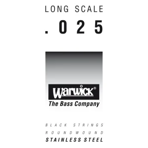 Warwick Black Label Bass Strings, Stainless Steel - Bass Single String, .025", Long Scale Preis Gesenkt
