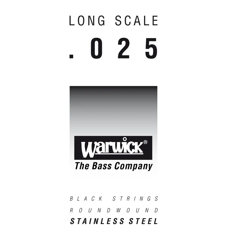 Warwick Black Label Bass Strings, Stainless Steel - Bass Single String, .025", Long Scale Preis Gesenkt