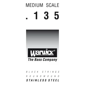 Warwick Black Label Bass Strings, Stainless Steel - Bass Single String, .135", Medium Scale Markenprodukt