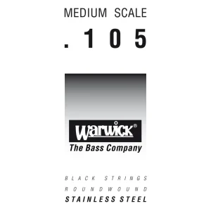 Neue Kollektion Warwick Black Label Bass Strings, Stainless Steel - Bass Single String, .105", Medium Scale