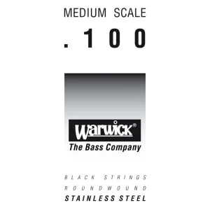 Warwick Black Label Bass Strings, Stainless Steel - Bass Single String, .100", Medium Scale Solange Der Vorrat Reicht