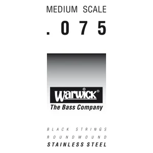Warwick Black Label Bass Strings, Stainless Steel - Bass Single String, .075", Medium Scale Günstig