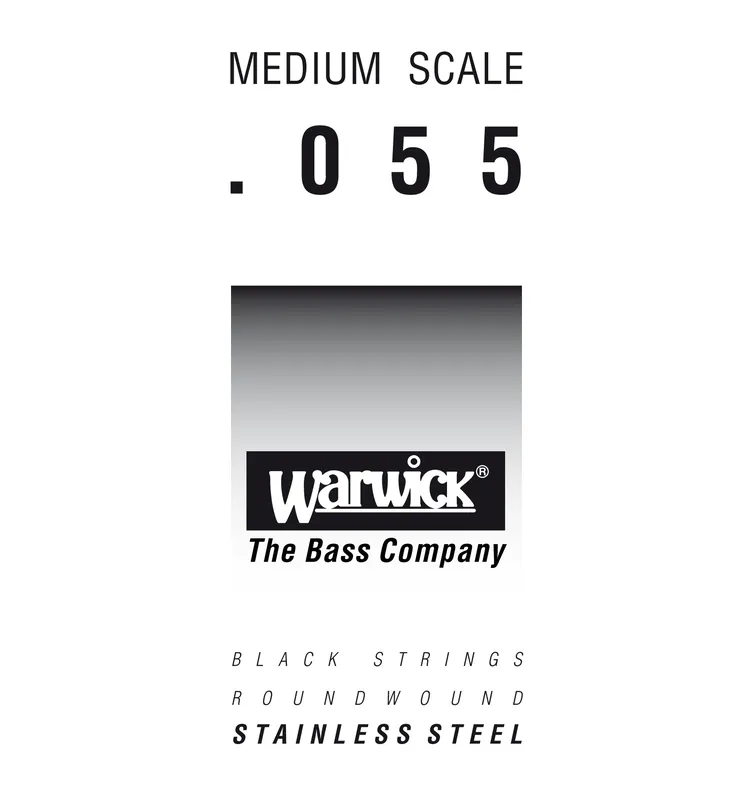 Warwick Black Label Bass Strings, Stainless Steel - Bass Single String, .055", Medium Scale Aktuell