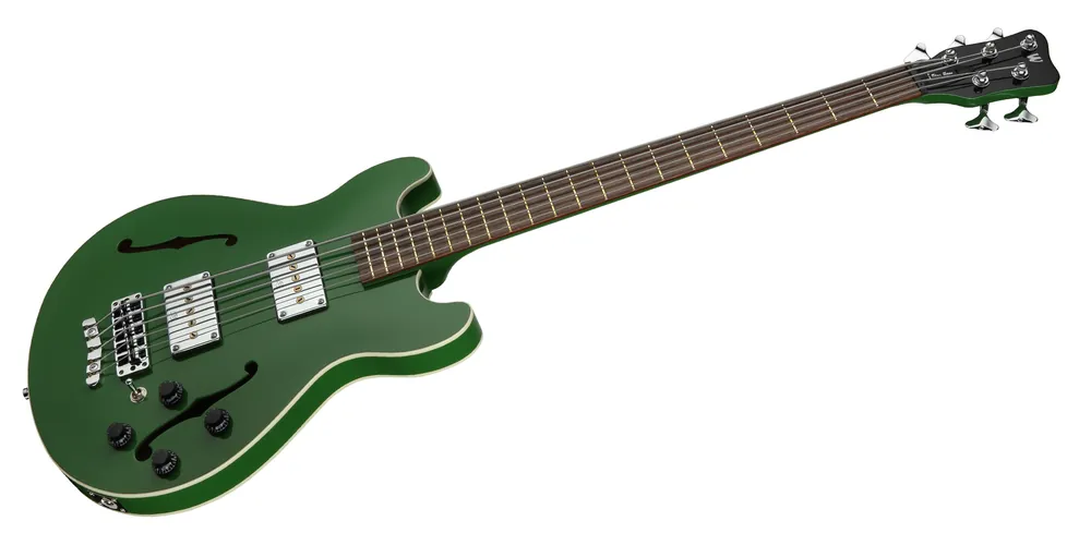 Warwick Teambuilt Pro Series Star Bass, Fretless, 4-String - Solid Green High Polish Versand Am Gleichen Tag