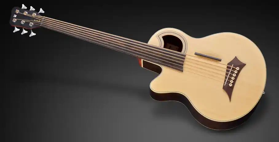 Expressversand Warwick RockBass Alien Deluxe, Lefthand, 6-String, Fretless - Natural Transparent Satin