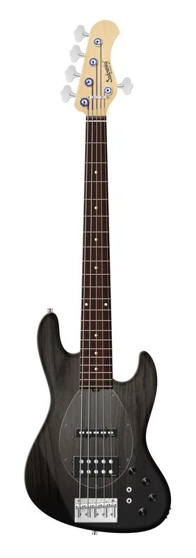 Aktuell Sadowsky MetroLine 21-Fret Vintage M/J Bass, Red Alder Body, Morado Fingerboard, 5-String - Nirvana Black Transparent Satin