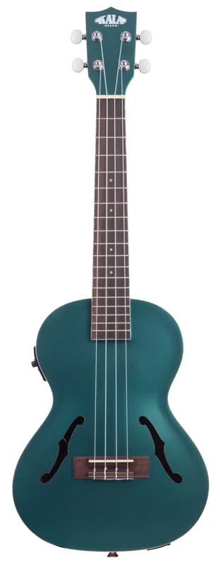 KALA KA-JTE-BKGN - Brooklyn Green Archtop Tenor Ukulele, with EQ & Case (UC-T) Heißes Angebot