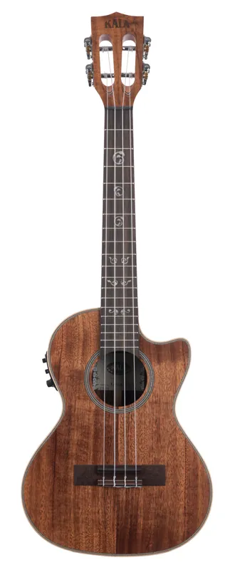 KALA KA-SA-TE-C - All Solid Acacia Tenor Ukulele, with Cutaway, EQ and Case (UC-T) Expressversand