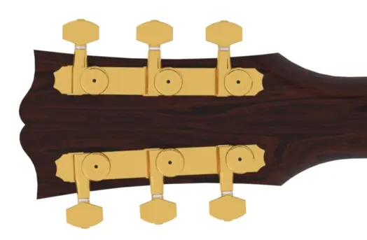 Hipshot 6K2EL0G - Guitar Tuner Upgrade Kit (10 mm Post Hole), Grip-Lock Closed - Guitar Machine Heads, 3 + 3 - Gold Preisknaller