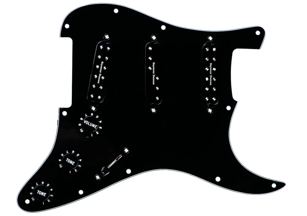 Seymour Duncan Everything Axe Loaded Pickguard, Strat Pickup Set, SJBJ-1B JB, SDBR-1N, SL59-1 - Black Rabatt