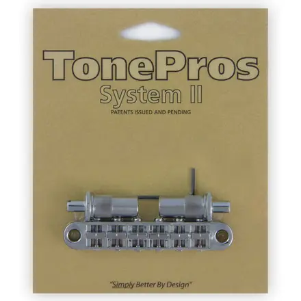 Sale TonePros TPFA C - Metric Aluminum Tune-O-Matic Bridge with Bell Brass Saddles (Large Posts / Notched Saddles) - Chrome