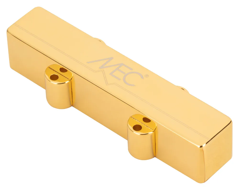 MEC Active J-Style Bass Pickup (Long), Metal Cover, 4-String Bridge / 5-String Neck & Bridge - Gold Sofort Bestellen