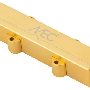 MEC Active J-Style Bass Pickup (Long), Metal Cover, 4-String Bridge / 5-String Neck & Bridge - Brushed Gold Markenware