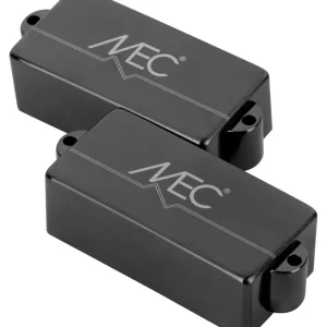 MEC Active P-Style Bass Pickup, Metal Cover, 4-String - Brushed Black Chrome Nur Für Kurze Zeit