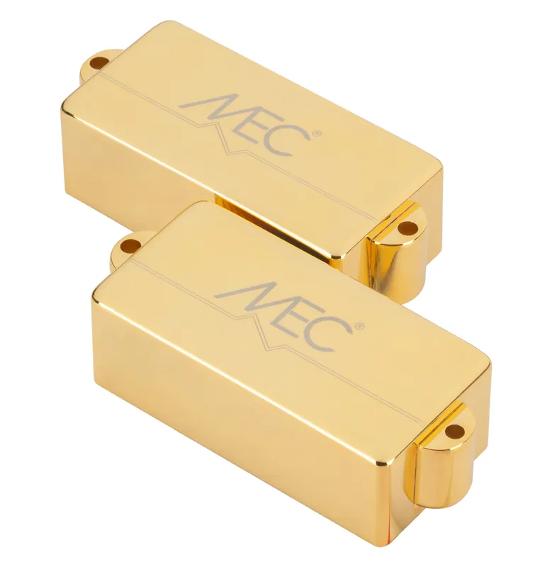 MEC Active P-Style Bass Pickup, Metal Cover, 4-String - Gold Finale Aktion