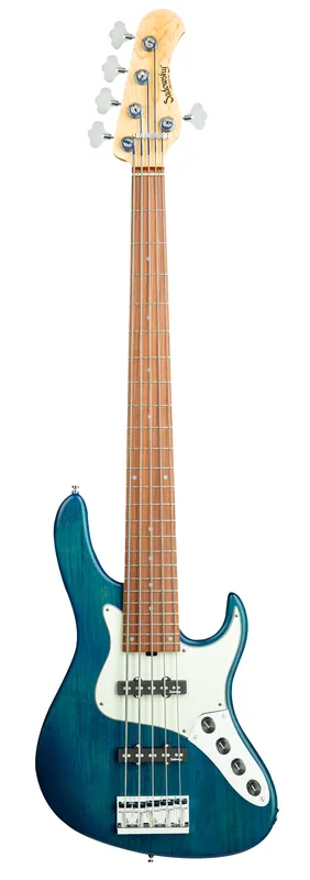 Ausverkauf Sadowsky MetroLine 24-Fret Vintage J/J Bass, Red Alder Body, Morado Fingerboard, 5-String - Ocean Blue Transparent Satin