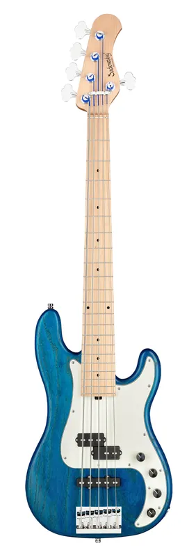 Sadowsky MetroLine 21-Fret Hybrid P/J Bass, Swamp Ash Body, Maple Fingerboard, 5-String - Ocean Blue Transparent Satin Begrenztes Angebot
