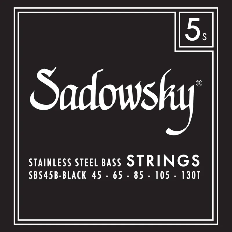 Sadowsky Black Label Bass String Set, Stainless Steel, Taperwound, Long Scale (34") - 5-String, .045-.130 Beliebt