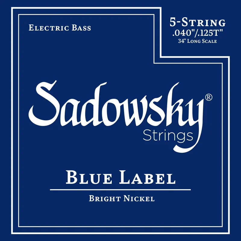 Direkt Vom Hersteller Sadowsky Blue Label Bass String Set, Nickel, Taperwound, Long Scale (34") - 5-String, 040-125