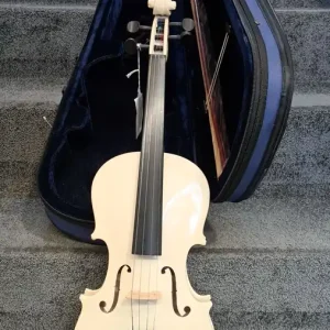 Violinset 4/4, Geigen-Set, elfenbein-farbig Geprüft